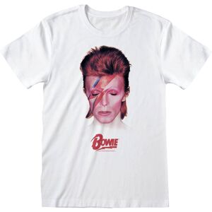 David Bowie Men's Aladdin Sane T-Shirt in White Size: Small White S David Bowie Men's Aladdin Sane T-Shirt in White Size: Small White S