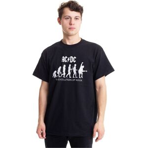 AC/DC Men's The Evolution Of Rock T-Shirt in Black Size: XL Black XL AC/DC Men's The Evolution Of Rock T-Shirt in Black Size: XL Black XL