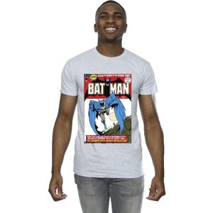 DC Comics Men's Running Batman Cover T-Shirt in Grey Size: Large Grey L DC Comics Men's Running Batman Cover T-Shirt in Grey Size: Large Grey L