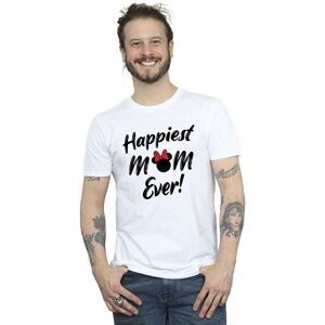 Disney Men's Minnie Mouse Happiest Mom Ever T-Shirt in White Size: 4XL White 4XL Disney Men's Minnie Mouse Happiest Mom Ever T-Shirt in White Size: 4XL White 4XL