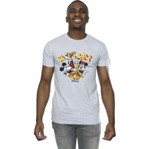 Disney Men's Mickey Mouse Group T-Shirt in Grey Size: 2XL Grey 2XL Disney Men's Mickey Mouse Group T-Shirt in Grey Size: 2XL Grey 2XL