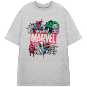 Marvel Men's Short Sleeved T-Shirt (Adult Grey Marl) Size: Large Grey L Marvel Men's Short Sleeved T-Shirt (Adult Grey Marl) Size: Large Grey L