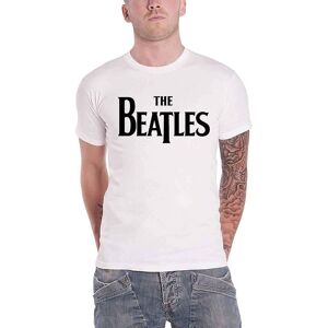 The Beatles Men's Drop T Logo T-Shirt in White Size: XL White XL The Beatles Men's Drop T Logo T-Shirt in White Size: XL White XL