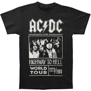 AC/DC Men's Highway To Hell World Tour 1979 1980 T-Shirt in Black Size: XL Black XL AC/DC Men's Highway To Hell World Tour 1979 1980 T-Shirt in Black Size: XL Black XL