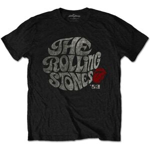 The Rolling Stones Men's ´82 Swirl Friendly Logo T-Shirt in Black Size: Small Black S The Rolling Stones Men's ´82 Swirl Friendly Logo T-Shirt in Black Size: Small Black S