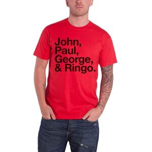 The Beatles John Paul George Ringo Red T-Shirt - Unisex Adult The Beatles John Paul George Ringo Red T-Shirt - Unisex Adult