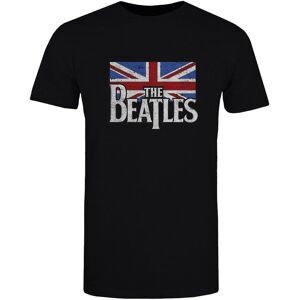 The Beatles Men's Flag Logo T-Shirt in Black Size: XL Black XL The Beatles Men's Flag Logo T-Shirt in Black Size: XL Black XL