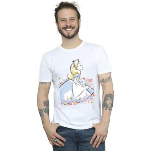 Disney Men's Alice In Wonderland Sketch Flowers T-Shirt in White Size: 5XL White 5XL Disney Men's Alice In Wonderland Sketch Flowers T-Shirt in White Size: 5XL White 5XL