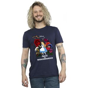 Disney Men's Alice In Wonderland Flowers T-Shirt in Navy Size: Medium Navy M Disney Men's Alice In Wonderland Flowers T-Shirt in Navy Size: Medium Navy M