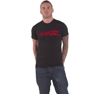 Gorillaz Men's Logo Cotton T-Shirt in Black Size: Large Black L Gorillaz Men's Logo Cotton T-Shirt in Black Size: Large Black L