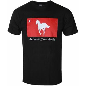 Deftones Men's Star & Pony Cotton T-Shirt in Black Size: Small Black S Deftones Men's Star & Pony Cotton T-Shirt in Black Size: Small Black S