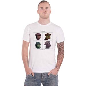 Gorillaz Unisex Cotton T-Shirt - Demon Days - White - XL Gorillaz Unisex Cotton T-Shirt - Demon Days - White - XL