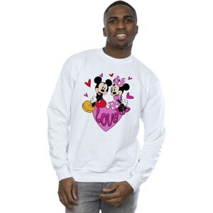 Disney Men's Love Mickey & Minnie Mouse Hearts Sweatshirt in Grey Size: 2XL Grey 2XL Disney Men's Love Mickey & Minnie Mouse Hearts Sweatshirt in Grey Size: 2XL Grey 2XL