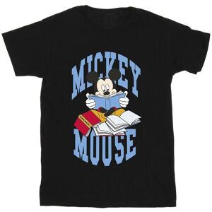 Disney Men's Mickey Mouse Reading Books Cotton T-Shirt in Black Size: 4XL Black 4XL Disney Men's Mickey Mouse Reading Books Cotton T-Shirt in Black Size: 4XL Black 4XL