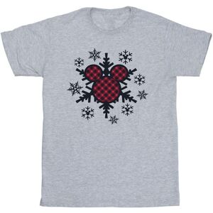 Disney Men's Mickey Mouse Gingham Snowflakes T-Shirt in Grey Size: 5XL Grey 5XL Disney Men's Mickey Mouse Gingham Snowflakes T-Shirt in Grey Size: 5XL Grey 5XL