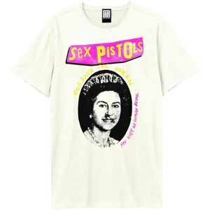 Amplified Men's God Save The Queen Sex Pistols Logo T-Shirt in White Size: Large White L Amplified Men's God Save The Queen Sex Pistols Logo T-Shirt in White Size: Large White L