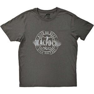 AC/DC Men's Rock Or Bust Cotton T-Shirt in Charcoal Size: 2XL Charcoal 2XL AC/DC Men's Rock Or Bust Cotton T-Shirt in Charcoal Size: 2XL Charcoal 2XL