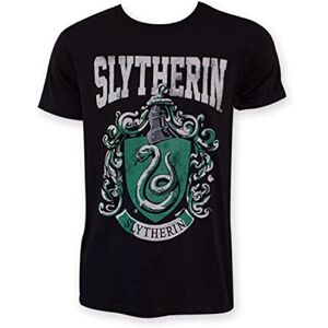 Harry Potter Men's Slytherin Cotton T-Shirt in Black Size: Medium Black M Harry Potter Men's Slytherin Cotton T-Shirt in Black Size: Medium Black M