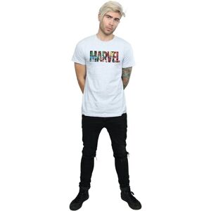 Marvel Men's Comics Infill Logo T-Shirt in Grey Size: Large Grey L Marvel Men's Comics Infill Logo T-Shirt in Grey Size: Large Grey L