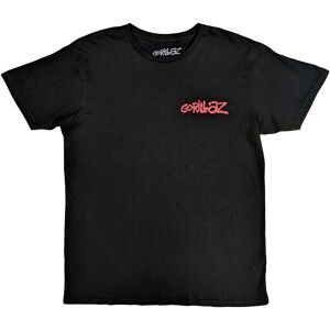 Gorillaz Men's Cult Of Back Print Cotton T-Shirt in Black Size: Small Black S Gorillaz Men's Cult Of Back Print Cotton T-Shirt in Black Size: Small Black S