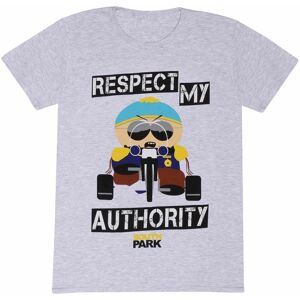 South Park Men's Respect My Authority Eric Cartman T-Shirt in Grey Size: Medium Grey M South Park Men's Respect My Authority Eric Cartman T-Shirt in Grey Size: Medium Grey M