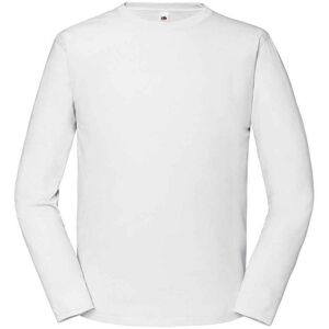Fruit of the Loom Men's Iconic 195 Premium Long-Sleeved T-Shirt in White Size: 5XL White 5XL Fruit of the Loom Men's Iconic 195 Premium Long-Sleeved T-Shirt in White Size: 5XL White 5XL