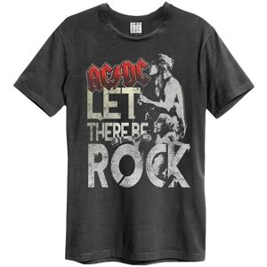 Amplified Men's Let There Be Rock AC DC T-Shirt in Charcoal Size: Small Charcoal S Amplified Men's Let There Be Rock AC DC T-Shirt in Charcoal Size: Small Charcoal S