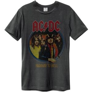 Amplified Men's Highway To Hell AC DC Vintage T-Shirt in Charcoal Size: Medium Charcoal M Amplified Men's Highway To Hell AC DC Vintage T-Shirt in Charcoal Size: Medium Charcoal M