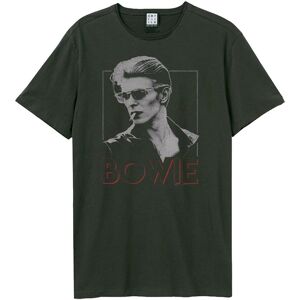 Amplified Men's ´80 Era David Bowie Crew Neck T-Shirt in Charcoal Size: Large Charcoal L Amplified Men's ´80 Era David Bowie Crew Neck T-Shirt in Charcoal Size: Large Charcoal L