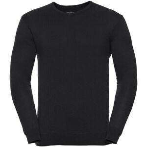 Russell Collection Men's Knitted V Neck Sweatshirt in Black Size: 2XL Black 2XL Russell Collection Men's Knitted V Neck Sweatshirt in Black Size: 2XL Black 2XL