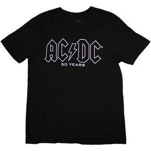 AC/DC Men's Logo History Back Print T-Shirt in Black Size: Small Black S AC/DC Men's Logo History Back Print T-Shirt in Black Size: Small Black S