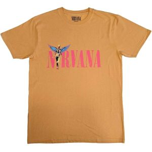 Nirvana Men's In Utero Angel Back Print T-Shirt in Orange Size: Large Orange L Nirvana Men's In Utero Angel Back Print T-Shirt in Orange Size: Large Orange L