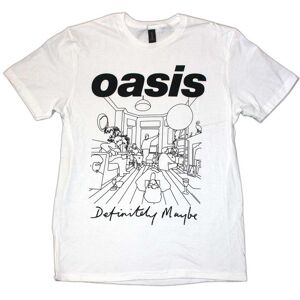 Oasis Men's Definitely Maybe Line Drawing T-Shirt in White Size: Medium White M Oasis Men's Definitely Maybe Line Drawing T-Shirt in White Size: Medium White M