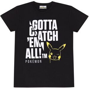 Pokemon Men's Jumbo Text T-Shirt in Black Size: XL Black XL Pokemon Men's Jumbo Text T-Shirt in Black Size: XL Black XL