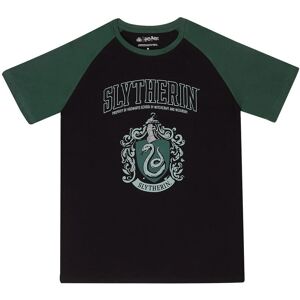 Harry Potter Men's Slytherin Raglan T-Shirt in Black Size: Small Black S Harry Potter Men's Slytherin Raglan T-Shirt in Black Size: Small Black S