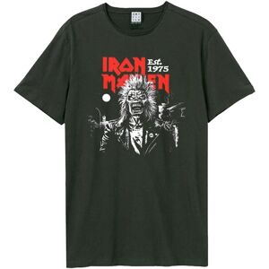 Amplified Men's 50th 2 Colour 1975 Eddie Iron Maiden T-Shirt in Charcoal Size: XS Charcoal XS Amplified Men's 50th 2 Colour 1975 Eddie Iron Maiden T-Shirt in Charcoal Size: XS Charcoal XS