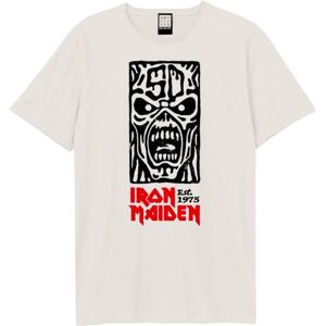 Amplified Men's 50th Totem Pole Iron Maiden T-Shirt in White Size: Medium White M Amplified Men's 50th Totem Pole Iron Maiden T-Shirt in White Size: Medium White M