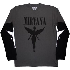 Nirvana Men's In Utero Mono Layered Long-Sleeved T-Shirt in Light Grey Size: Large Light Grey L Nirvana Men's In Utero Mono Layered Long-Sleeved T-Shirt in Light Grey Size: Large Light Grey L