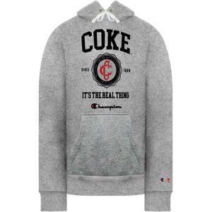 Champion Men's x Coca Cola Grey Hoodie Size: Medium Grey M Champion Men's x Coca Cola Grey Hoodie Size: Medium Grey M