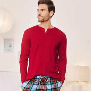 lands end Lands' End Men's Henley Pyjama T-shirt in Red Size: Small Red S lands end Lands' End Men's Henley Pyjama T-shirt in Red Size: Small Red S