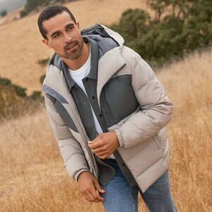 lands end Lands' End Men's Hooded Puffer Down Jacket in Grey Size: Small Grey S lands end Lands' End Men's Hooded Puffer Down Jacket in Grey Size: Small Grey S