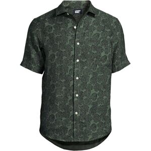 lands end Lands' End Men's Short Sleeve Linen Shirt in Bottle Green Size: Medium Bottle Green M lands end Lands' End Men's Short Sleeve Linen Shirt in Bottle Green Size: Medium Bottle Green M