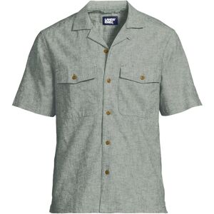 lands end Lands' End Men's Short Sleeve Linen/Cotton Shirt in Pale Green Size: Large Pale Green L lands end Lands' End Men's Short Sleeve Linen/Cotton Shirt in Pale Green Size: Large Pale Green L
