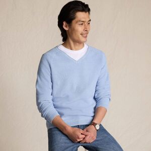 lands end Lands' End Men's Cotton Twist V-neck Jumper in Blue Size: XL Blue XL lands end Lands' End Men's Cotton Twist V-neck Jumper in Blue Size: XL Blue XL