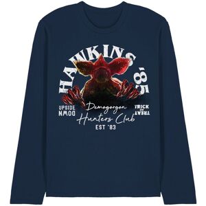 Stranger Things Hawkins '85 Demogorgon Hunters Long Sleeve T-Shirt, Navy Size: Medium Navy M Stranger Things Hawkins '85 Demogorgon Hunters Long Sleeve T-Shirt, Navy Size: Medium Navy M