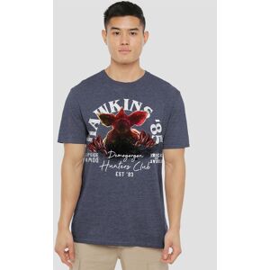 Stranger Things Hawkins '85 Demogorgon Hunters T-Shirt, Navy Size: Medium Navy M Stranger Things Hawkins '85 Demogorgon Hunters T-Shirt, Navy Size: Medium Navy M