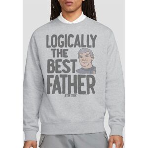 Star Trek Logically The Best Father Crew Sweatshirt, Athletic Heather in Grey Size: Large Grey L Star Trek Logically The Best Father Crew Sweatshirt, Athletic Heather in Grey Size: Large Grey L