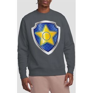 Paw Patrol Chase Badge Crew Sweatshirt, Charcoal Size: Large Charcoal L Paw Patrol Chase Badge Crew Sweatshirt, Charcoal Size: Large Charcoal L