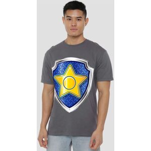 Paw Patrol Chase Badge Unisex T-Shirt, Charcoal Size: 4XL Charcoal 4XL Paw Patrol Chase Badge Unisex T-Shirt, Charcoal Size: 4XL Charcoal 4XL