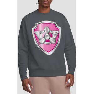 Paw Patrol Skye Badge Crew Sweatshirt, Charcoal Size: Medium Charcoal M Paw Patrol Skye Badge Crew Sweatshirt, Charcoal Size: Medium Charcoal M